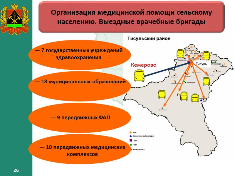 26 26 – Кемерово Организация медицинской помощи сельскому населению. Выездные врачебные бригады Тисуль — 26 26 – Кемерово Организация медицинской помощи сельскому населению. Выездные врачебные бригады Тисуль —